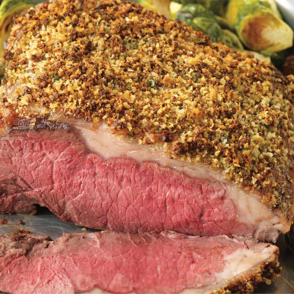 Parmesan-Crusted Strip Roast