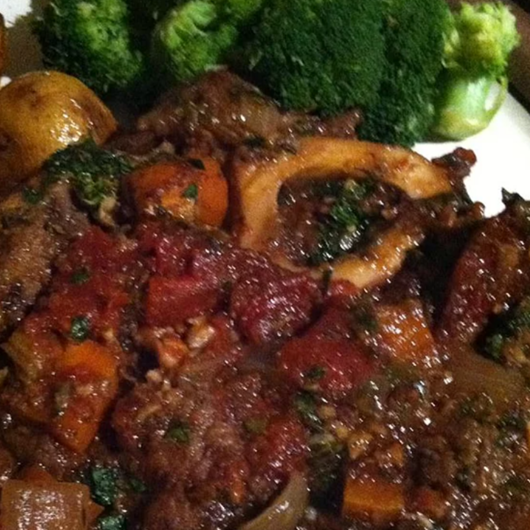 Braised Beef Shank with Wine and Tarragon